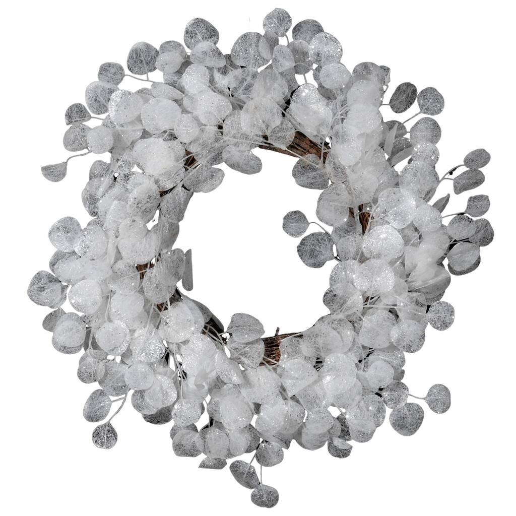 Dried Ivory Honesty Christmas Wreath, 1 of 2