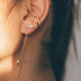 Droplet Crystal Threader Earrings, thumbnail 7 of 9