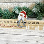 Wooden Santa Claus Advent Calendar Countdown Decor, thumbnail 5 of 6