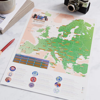 Personalised Scratch Off European City Breaks Print, 4 of 6