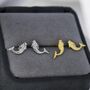 Mermaid Stud Earrings In Sterling Silver, thumbnail 1 of 11