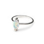 White Opal Marquise Ring In Sterling Silver, thumbnail 2 of 3