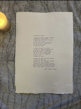 A4 Personalised Custom Vintage 20th Century Typewriter Print, 2 of 4