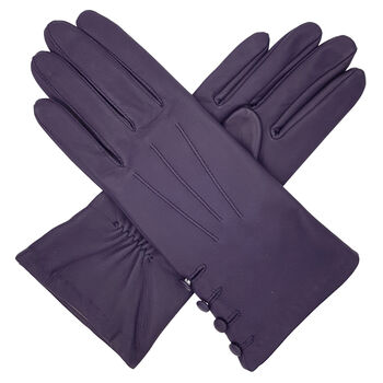 Kate. Women's Silk Lined Button Leather Gloves, 10 of 11