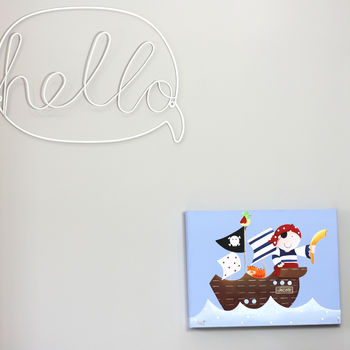 Personalised Pirate Ship Name Canvas, 3 of 9