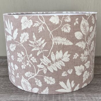 Bellever Blush Pink Botanical Drum Lampshades, 5 of 8