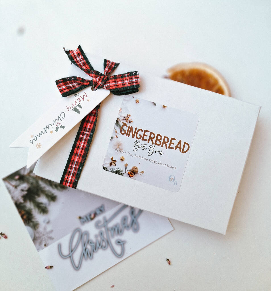 Gingerbread Mini Bath Bombs. Christmas Stocking Fillers, 1 of 4