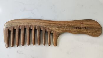 Green Sandal Wood Comb To Reduce Frizz, 3 of 6