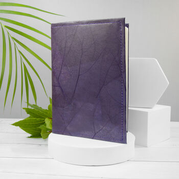 Vegan Teak Leaf Leather A5 Refillable Notebook, 5 of 12