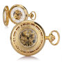 Numerals Skeleton Pocket Watch – Gold Plated, thumbnail 6 of 8