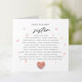 Thank You Crochet Heart Sister Birthday Card, thumbnail 1 of 3