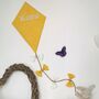 Bright Yellow Sunshine Kite Wall Decoration, Nursery Hanging, Yellow And White, thumbnail 9 of 12