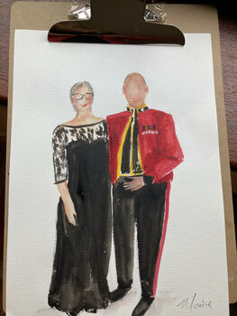Personalised Couple Portrait In Watercolour, 5 of 7