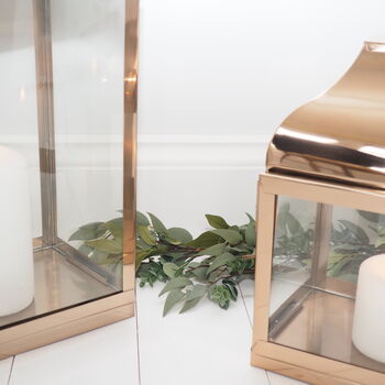 Rose Gold Candle Lantern Two Sizes, 10 of 12