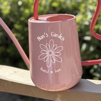 Personalised Wavey Pink Watering Can, 3 of 6