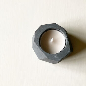 Geometric Cast Concrete Tea Light Holder, 3 of 12