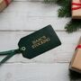 Luxury Personalised Leather Christmas Stocking Labels, thumbnail 2 of 4
