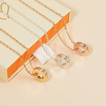 Personalised Crystal Clover Cross Unity Name Necklace, 2 of 5