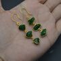 Green Tsavorite Garnet Gold Earrings, thumbnail 7 of 7