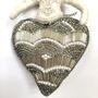 Christmas Tree Topper Beaded Heart 'Flo', thumbnail 3 of 10