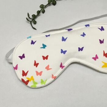Colourful Butterflies Cotton Eye Mask Kids/Adults, 3 of 3