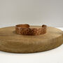 Personalised Unisex Thick Hammered Copper Cuff Bracelet, thumbnail 1 of 3