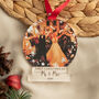 First Christmas As Mr And Mrs Married, Personalised Bauble Decoration, thumbnail 4 of 6