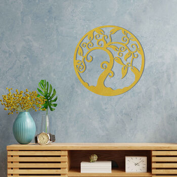 Round Wooden Tree Of Life Home Room Wall Art, 9 of 12