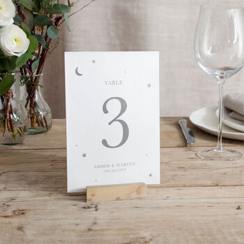 Moon And Stars Foiled Bold Table Number Cards, 2 of 2