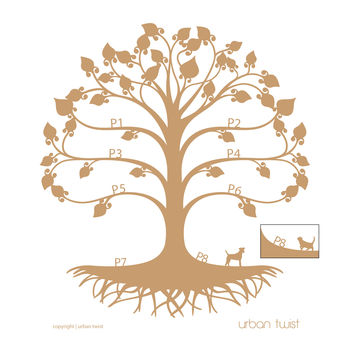 Personalised Floating Traditional Family Tree Wall Art, 3 of 5