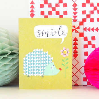 Hedgehog Mini Greetings Card, 2 of 4