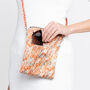 Silk Zipped Crossbody Bag Crosshatch, thumbnail 1 of 12