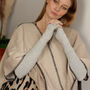 Alpaca Blend Long Arm Warmers – Pastel Lilac Grey And Soft Grey, thumbnail 1 of 9