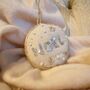 Luxury Irish Linen Festive Noel Bauble Christmas Tree Decoration, thumbnail 2 of 7