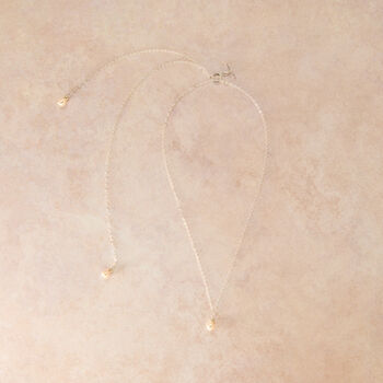 Pearl Back Drop Necklace Lariat For Wedding, 7 of 12