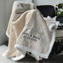 Personalised Silver Wedding Anniversary Neutral Blanket, thumbnail 1 of 10