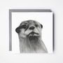 Otter Blank Wildlife Greeting Card, thumbnail 2 of 6