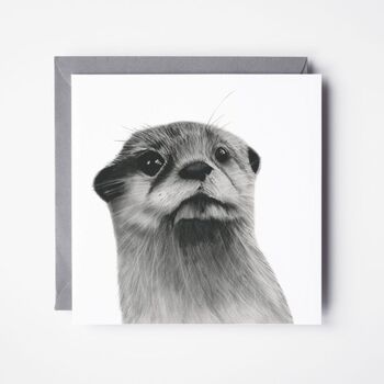 Otter Blank Wildlife Greeting Card, 2 of 6