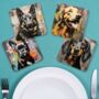 Canine Chromatics Set Of Four Pu Leather Coasters, thumbnail 4 of 8