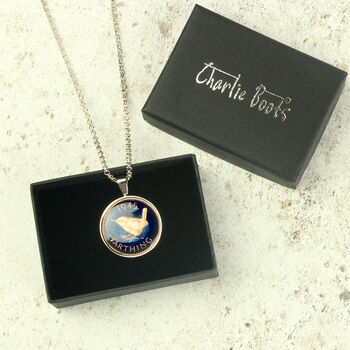 Personalised 70th Or 80th Birthday Enamelled Farthing Necklace, 3 of 7