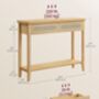 Console Table Boho Style Two Drawers Hallway Table, thumbnail 2 of 6