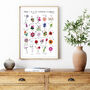 The A To Z Of Garden Flowers Print, thumbnail 4 of 6