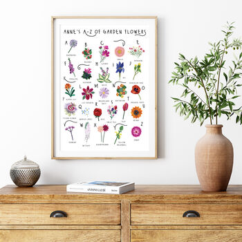 The A To Z Of Garden Flowers Print, 4 of 6