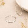 Large Sterling Silver Hammered Hoop Earrings, thumbnail 3 of 10