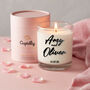 Personalised Scented Candle | Luxury Soy Wax | Add Your Names | Custom Anniversary Or Birthday Gift For Her, thumbnail 1 of 7