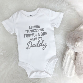 Watching Sport With Daddy Personalised Sports Babygrow, 8 of 11