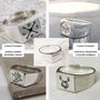 Custom Engraved Square Silver Signet Ring, thumbnail 2 of 9