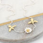 Sterling Silver And Gold Plated Bee And Daisy Necklace, thumbnail 1 of 3