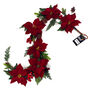 150cm Luxury Christmas Poinsettia Garland, thumbnail 3 of 5