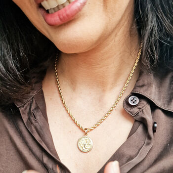 18k Gold Vermeil Plated Astra Rope Necklace, 2 of 8